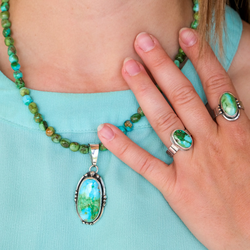 Ten New PIeces of Sonoran Gold Turquoise Jewelry