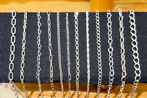 Permanent Jewelry - Sterling Silver Chain Selection