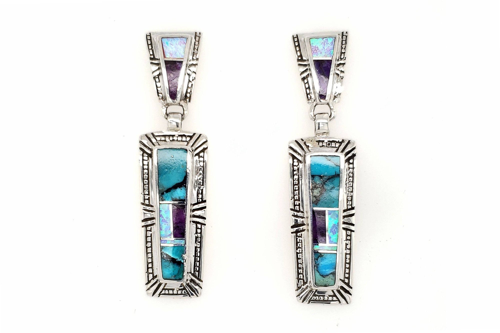 Beautiful Shalako Earrings by David Rosales - Turquoise Jewelry