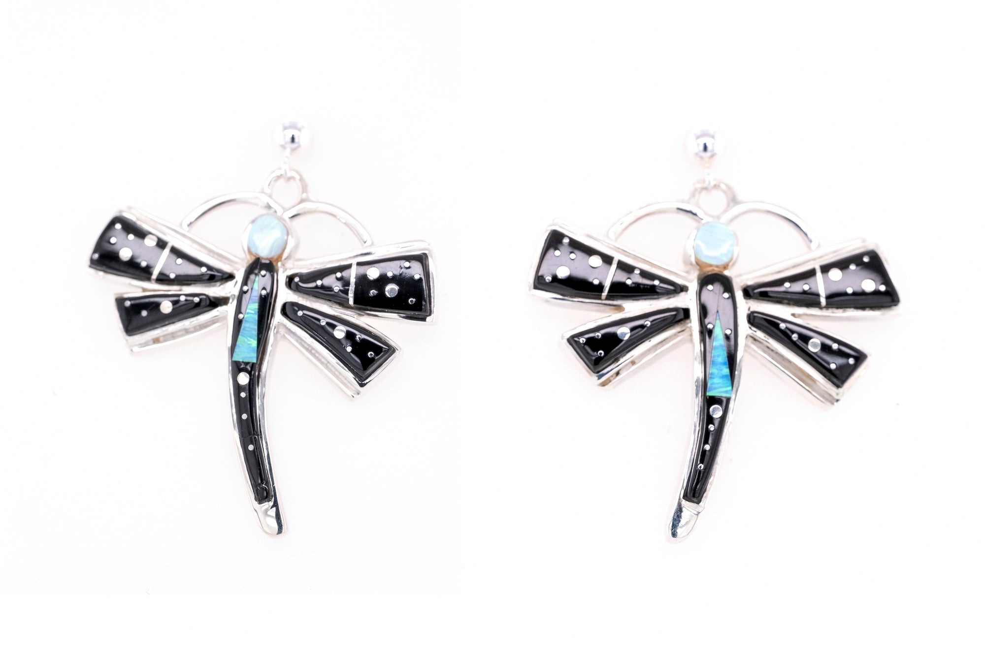 Calvin Begay Starry Night Dragonfly Earrings