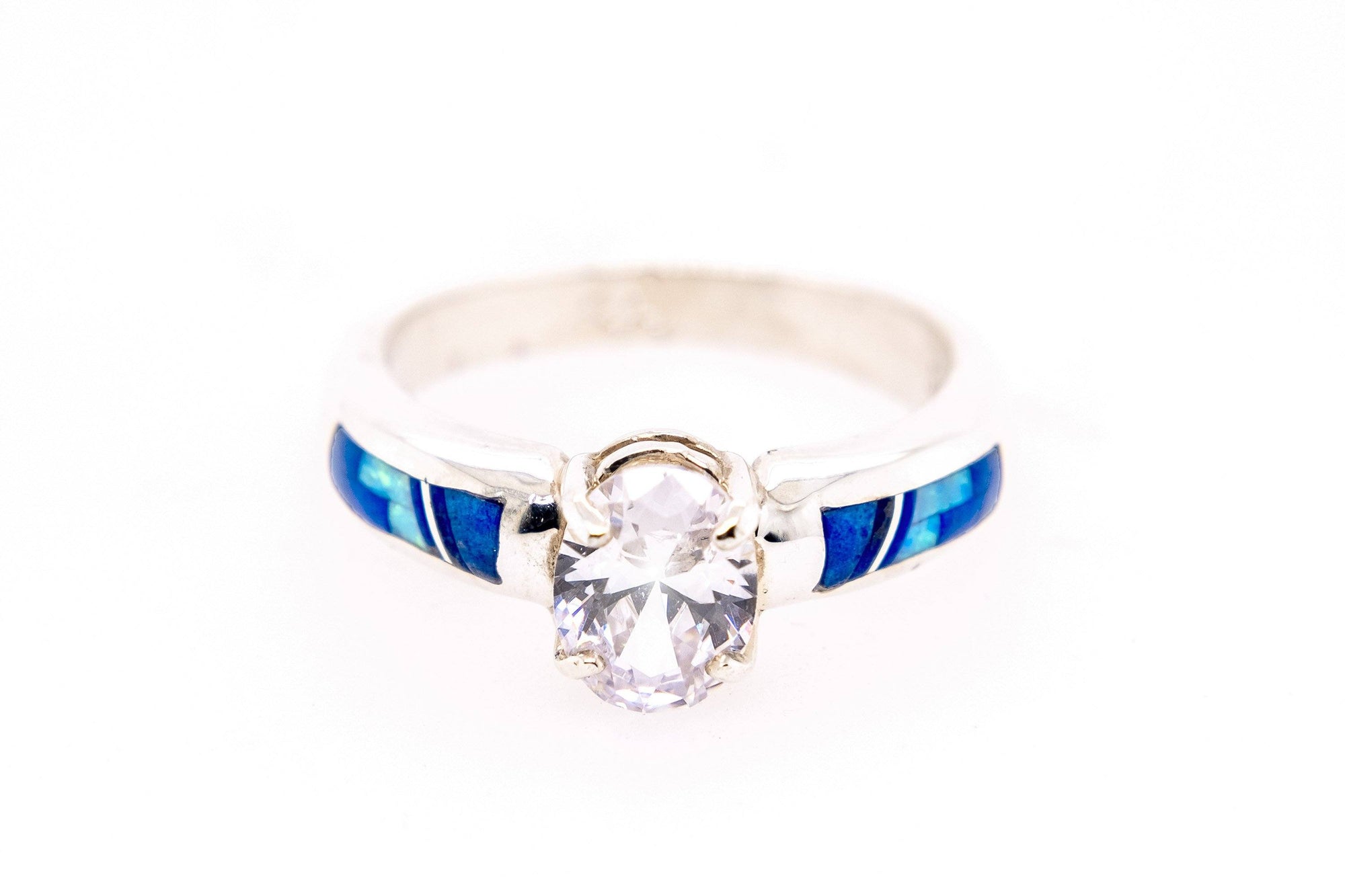 Dainty Blue Sky Ring by David Rosales - Front