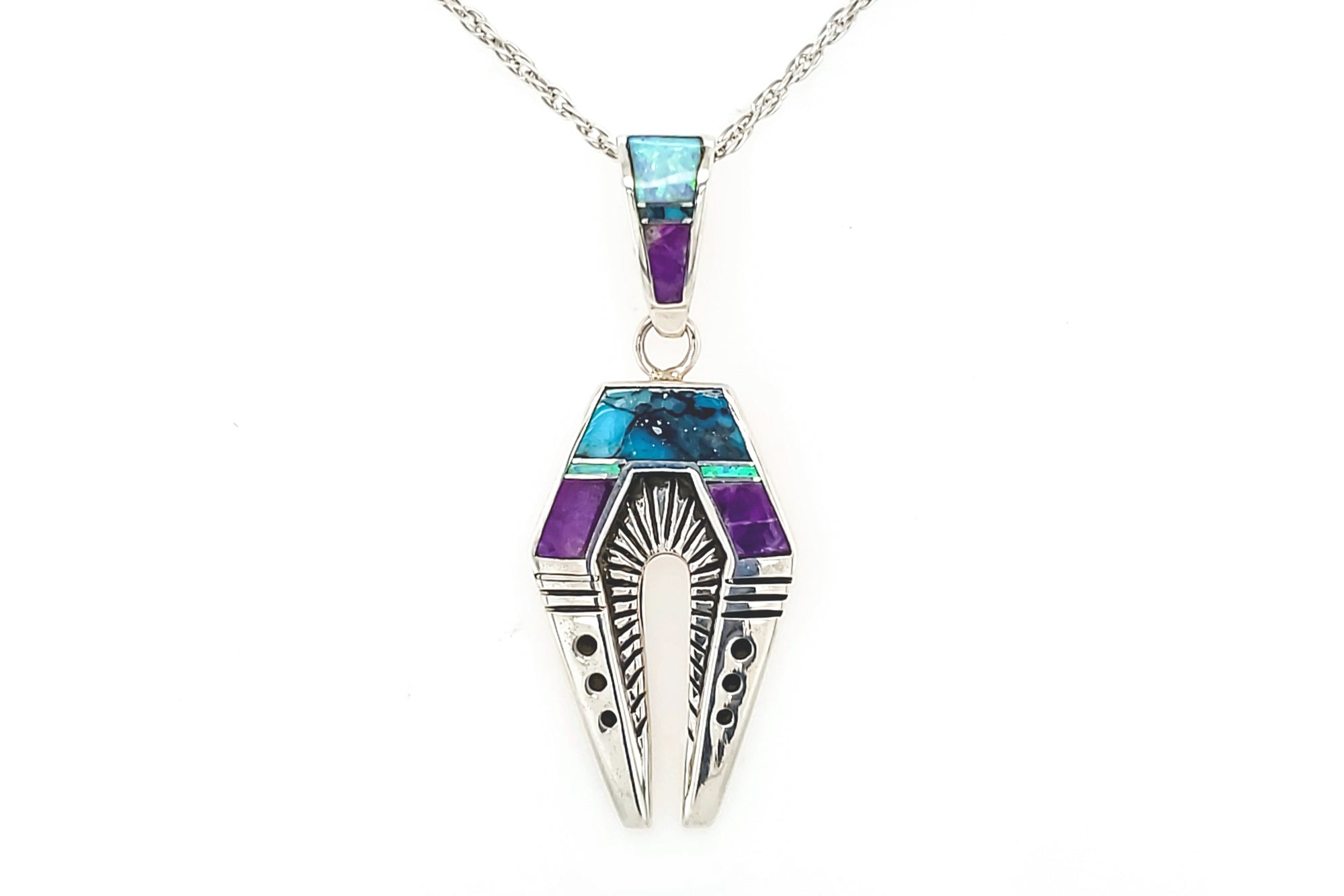 David Rosales Shalako Structure Pendant - Native American Jewelry
