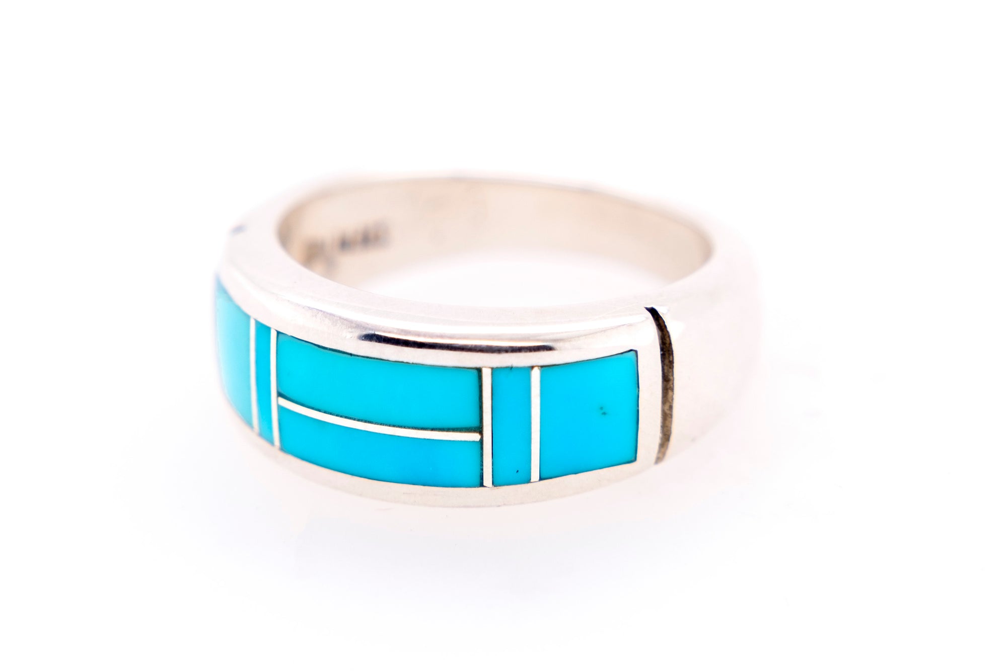 David Rosales Turquoise Band Ring - Side