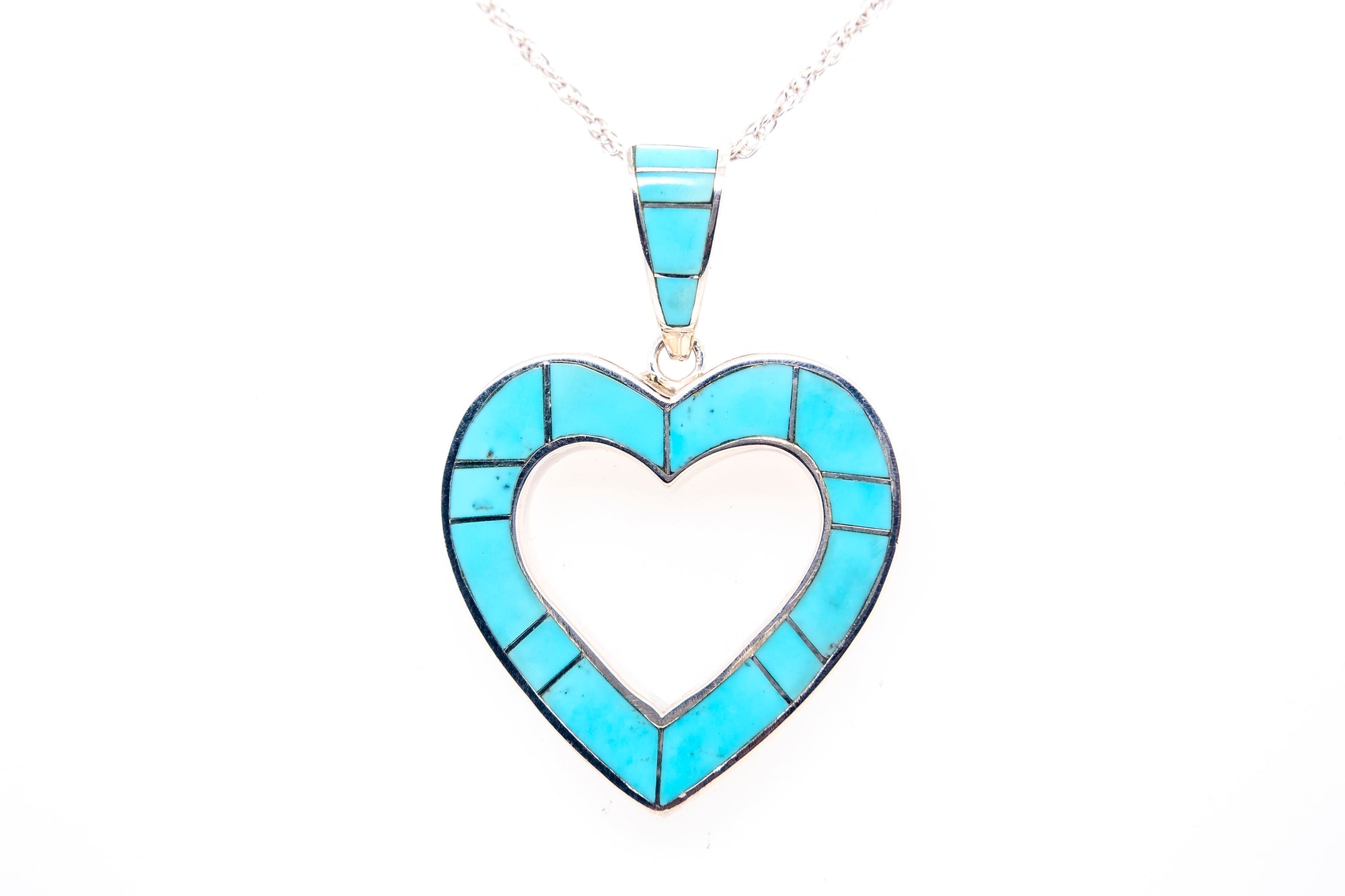 David Rosales Turquoise Heart Pendant