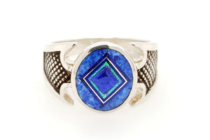 David Rosales Blue Sky Man's Ring - Front
