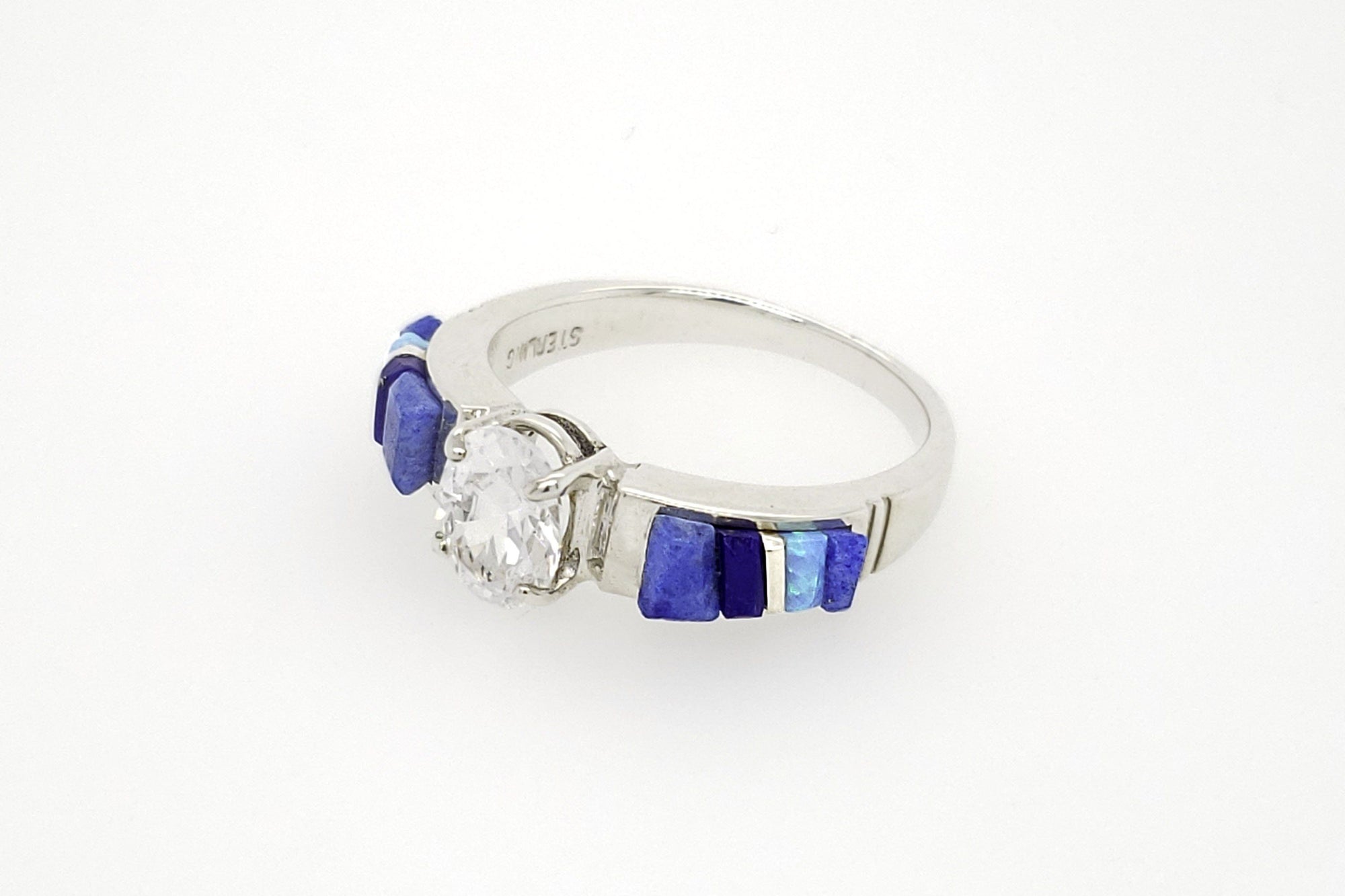 David Rosales Blue Sky Ring with CZ