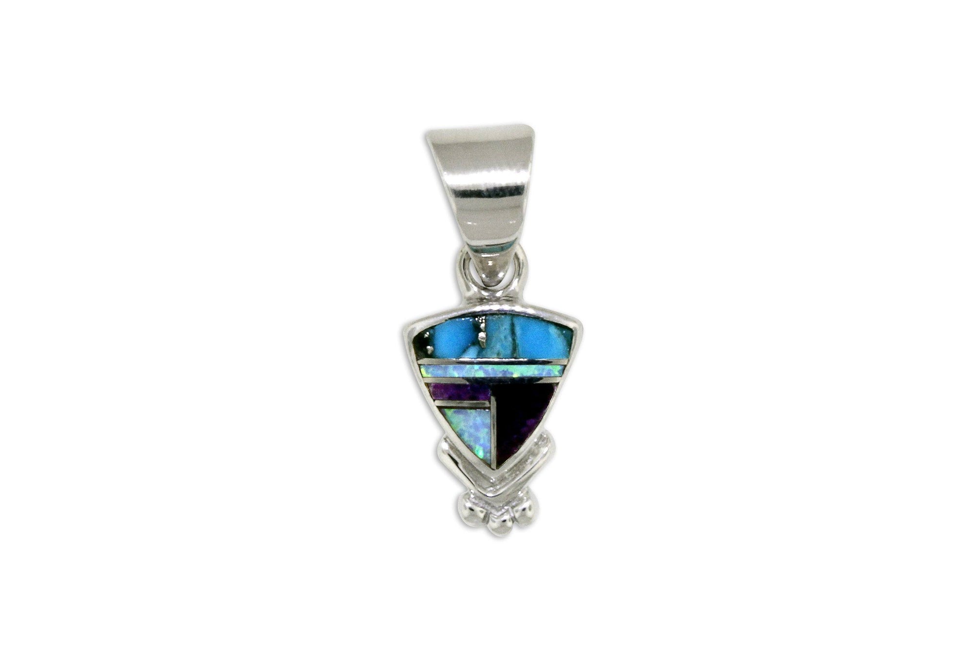 David Rosales Shalako Turquoise Pendant - Native American Jewelry