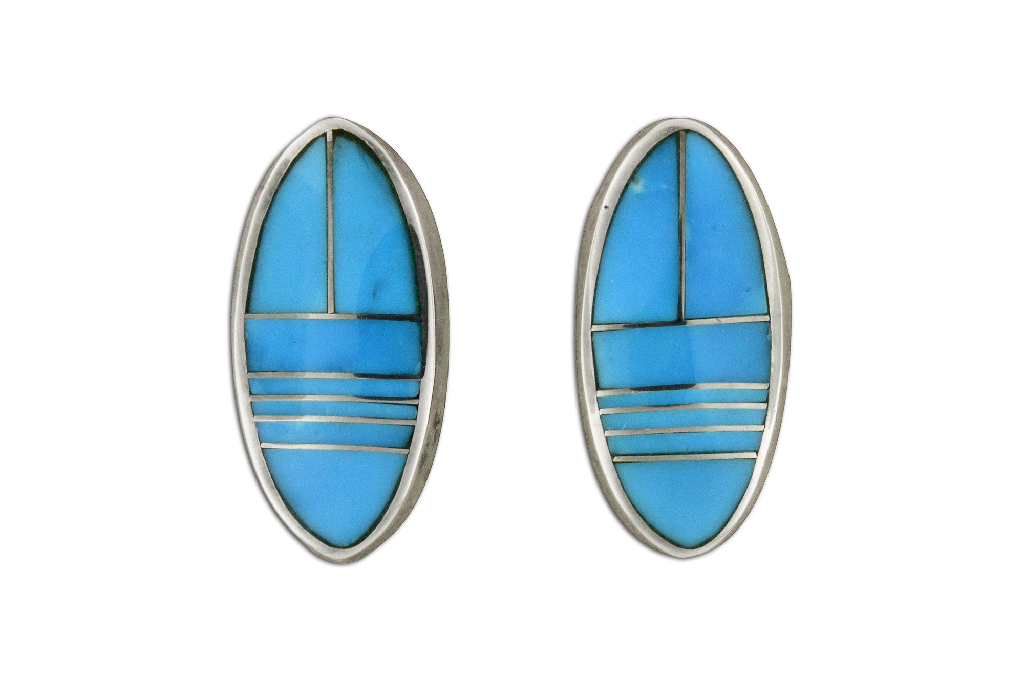 Native American Jewelry - David Rosales Kingman Turquoise Earrings