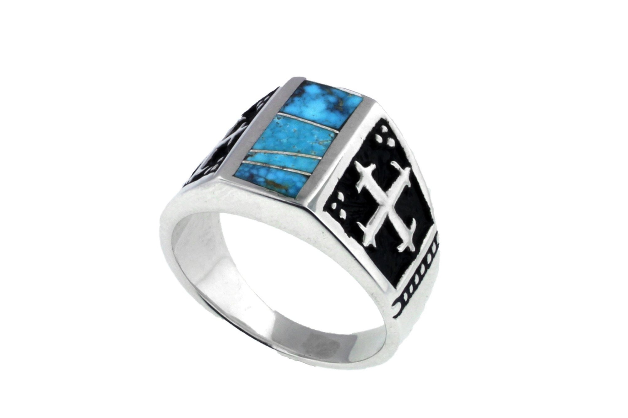 David Rosales Men's Turquoise Ring - Turquoise Jewelry