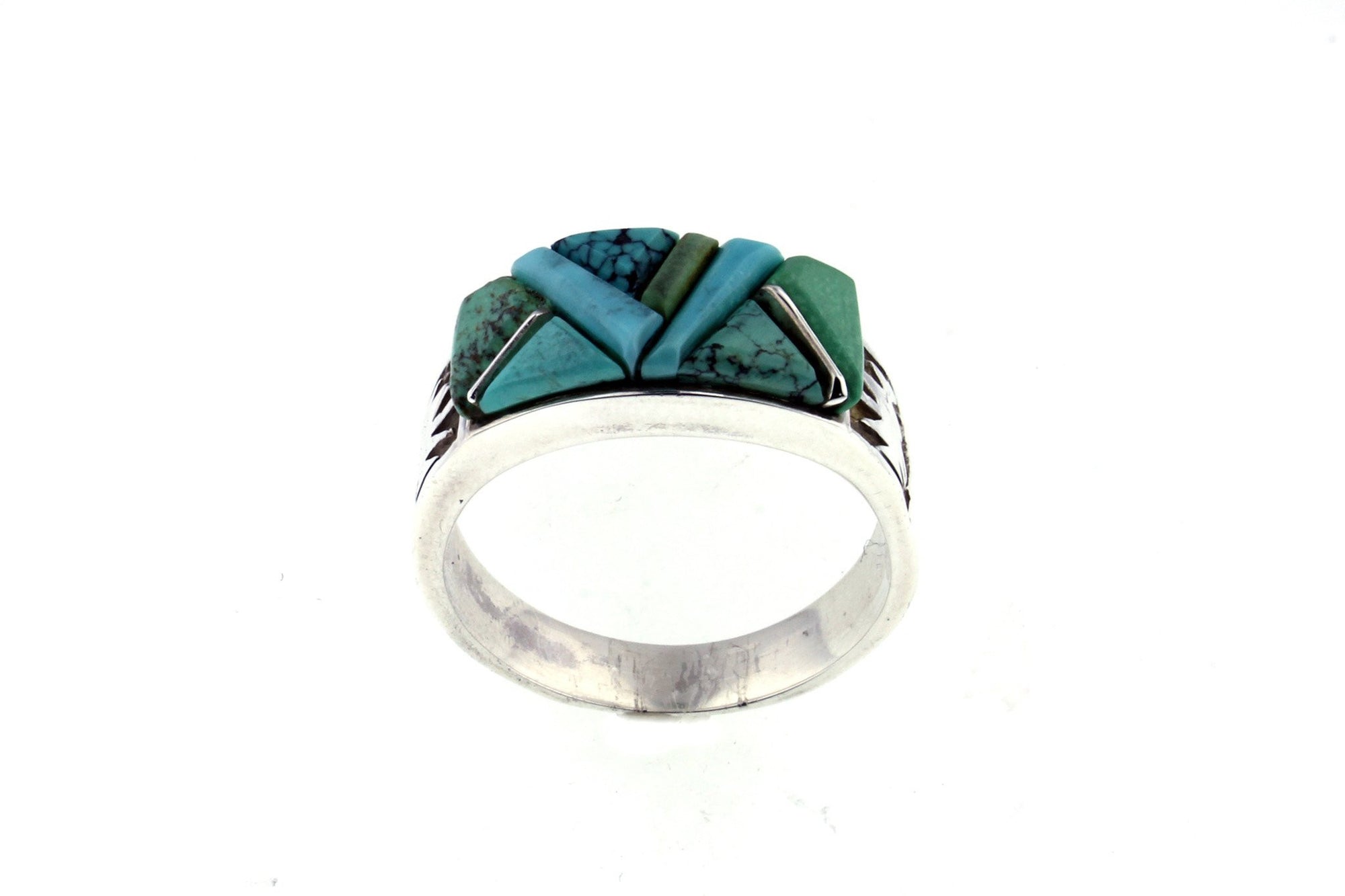 Native American Jewelry - David Rosales Pine Hill Turquoise Ring