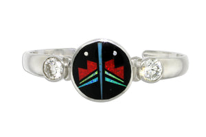 Native American Jewelry - David Rosales Red Moon CZ Bracelet