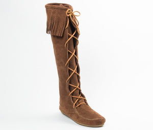 Moccasin - Women's Front Lace Hardsole Knee Hi Boot
