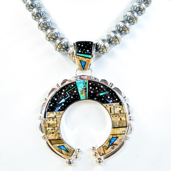 Calvin Begay Starry Night Naja Necklace