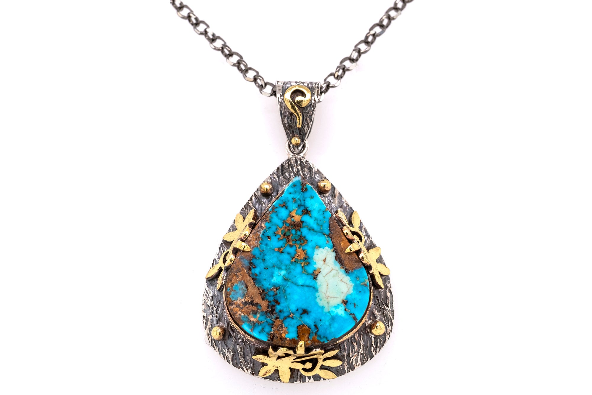 Bora Persian Turquoise Pendant