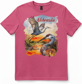 Colorful Sandhill Crane T-Shirt