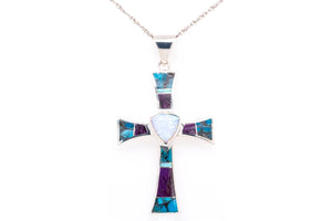 David Rosales Large Shalako Cross Pendant