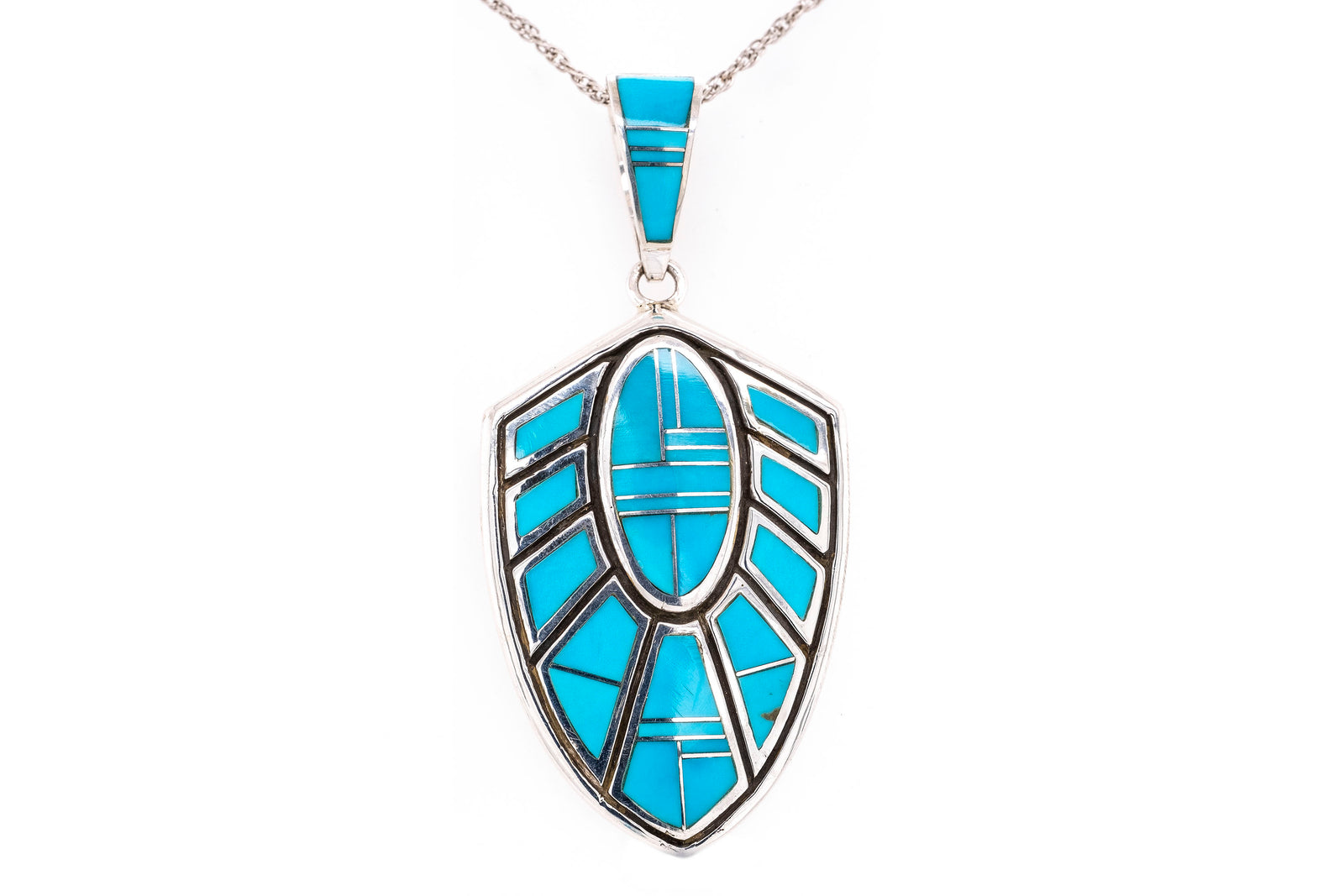David Rosales Large Turquoise Arrow Point Pendant