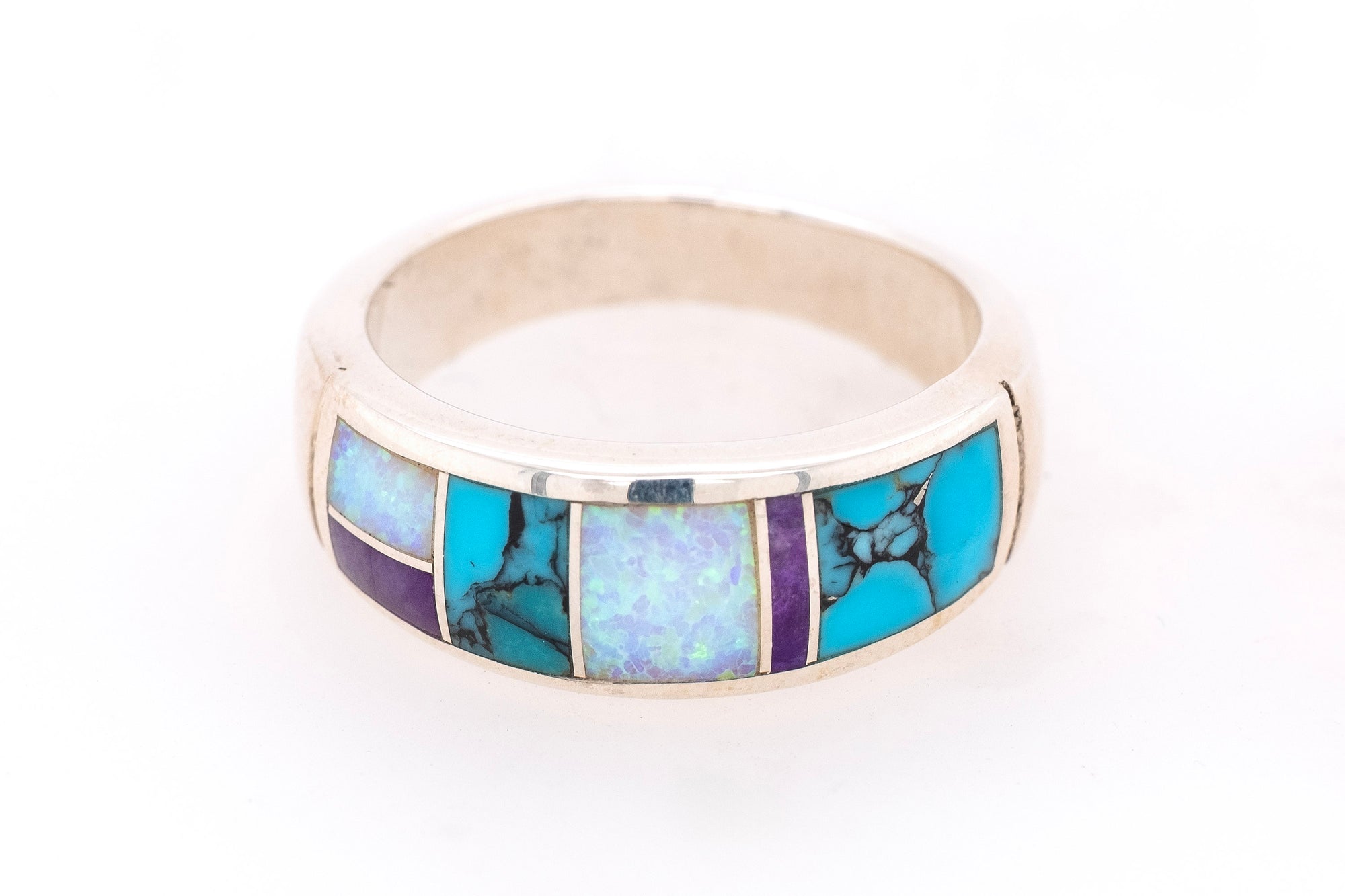 David Rosales Shalako Classic Inlay Band Ring