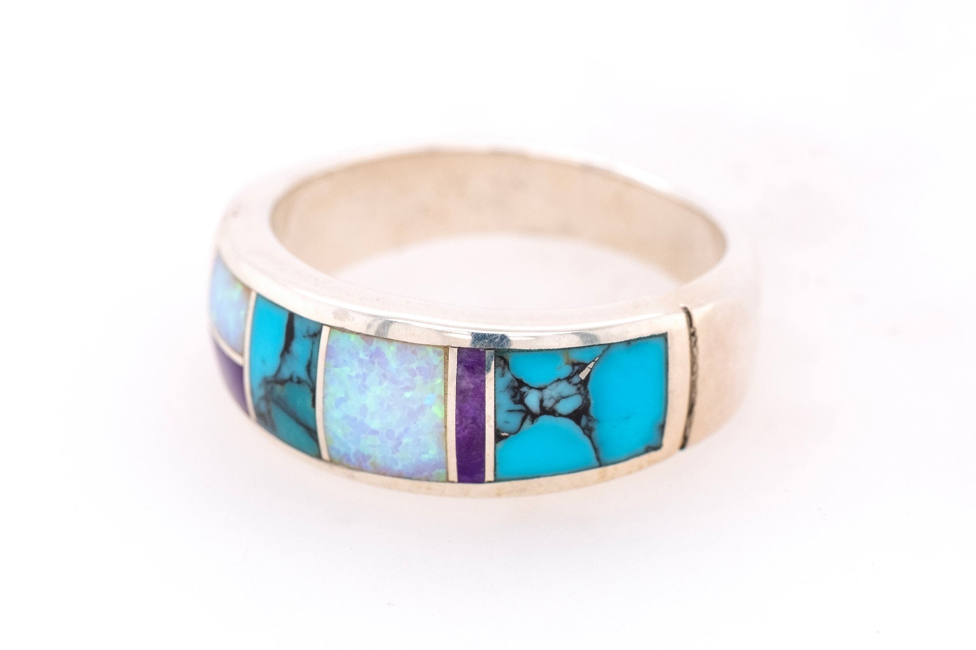 David Rosales Shalako Classic Inlay Band Ring