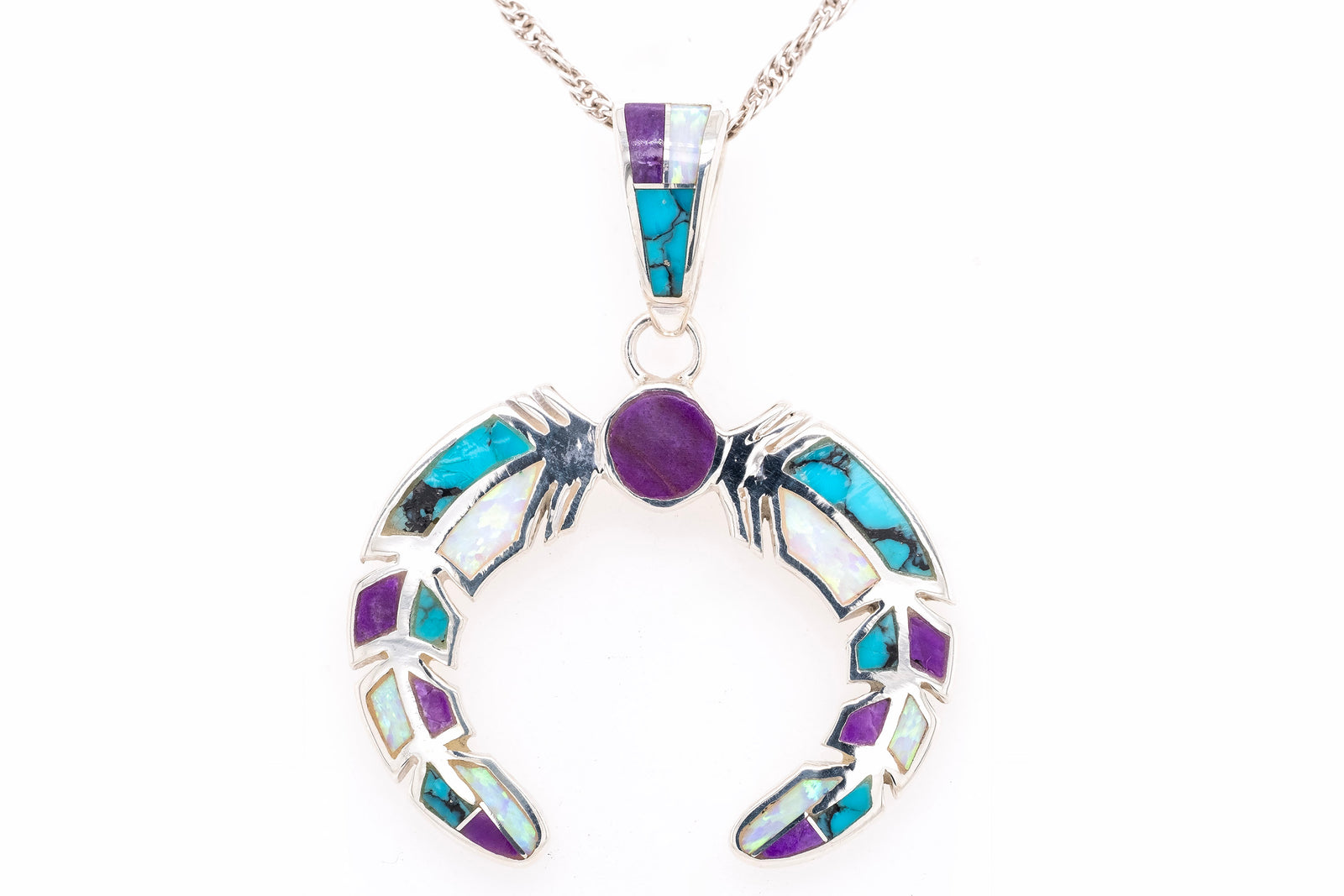 David Rosales Shalako Feather Naja Pendant