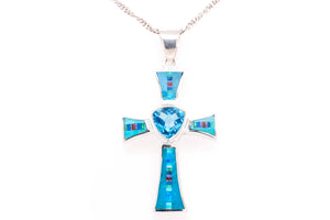 David Rosales Stardust Cross Pendant