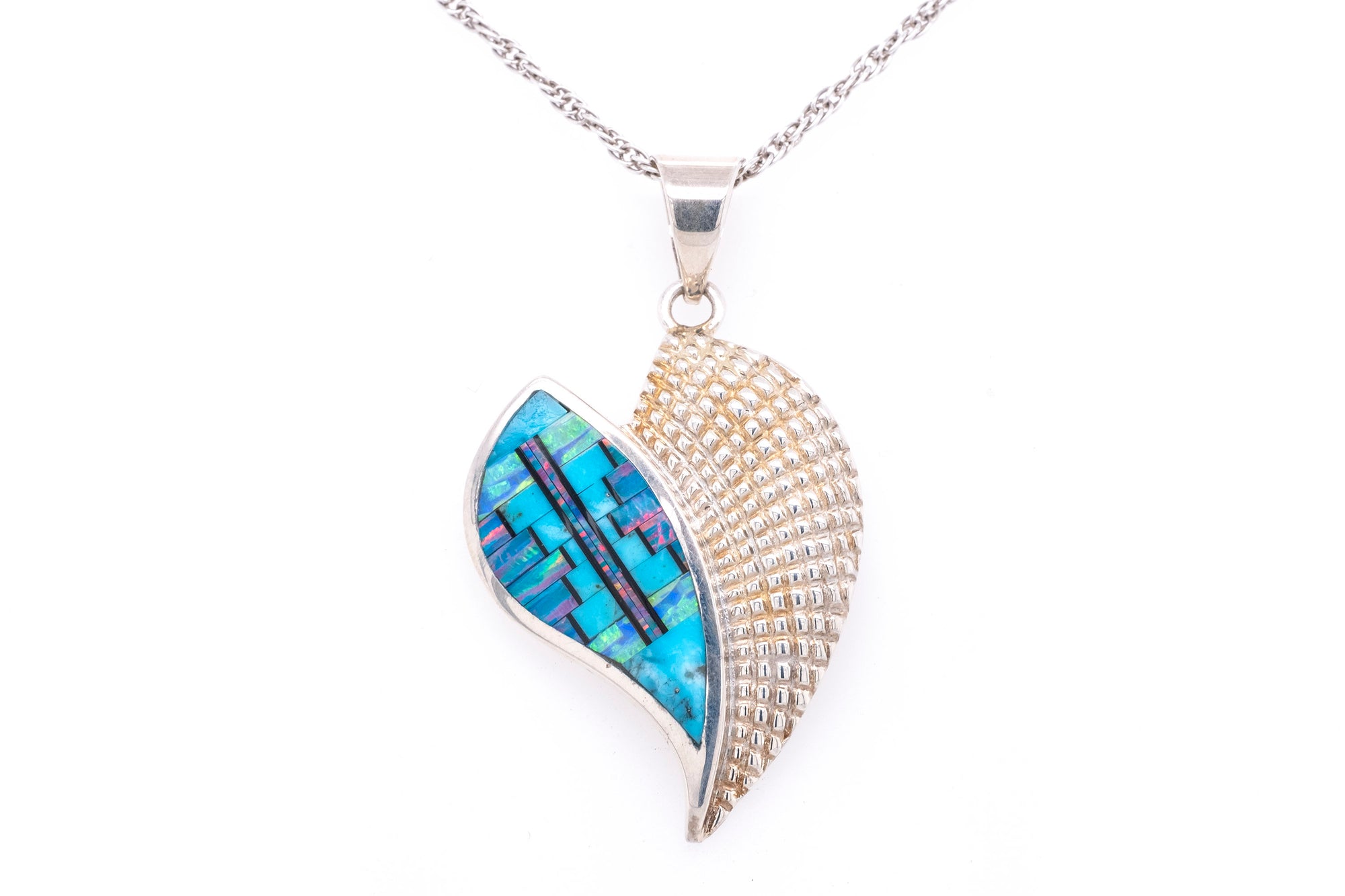 David Rosales Stardust Textured Heart Pendant