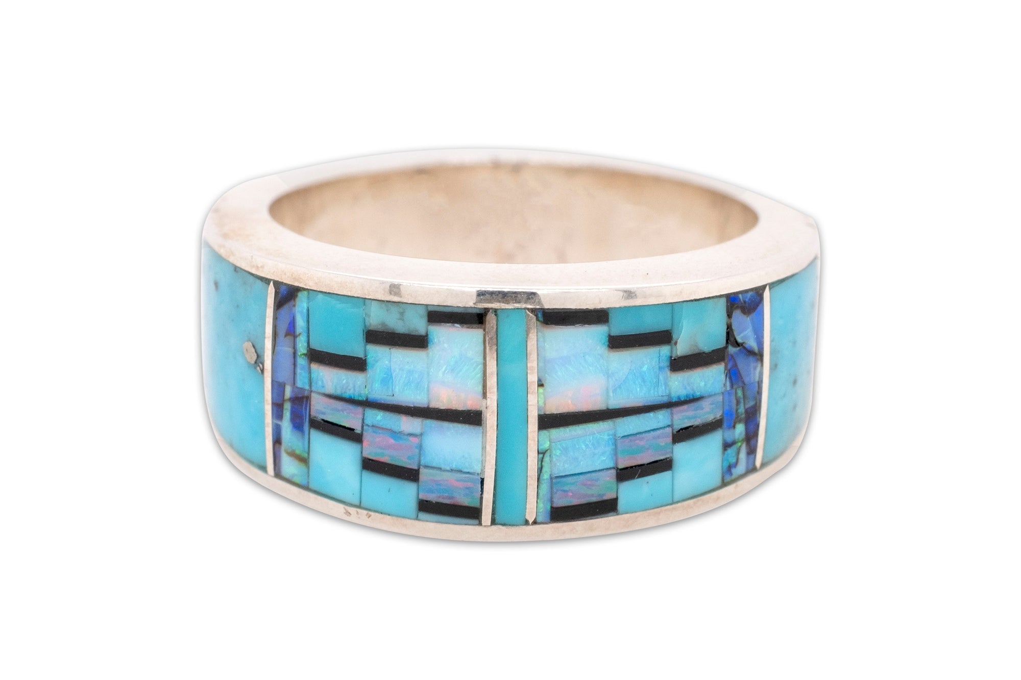 David Rosales Wide Band Stardust Ring - Side