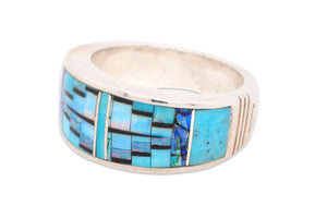 David Rosales Wide Band Stardust Ring - Side