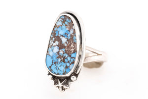 Dense Matrix Golden Hills Turquoise Ring