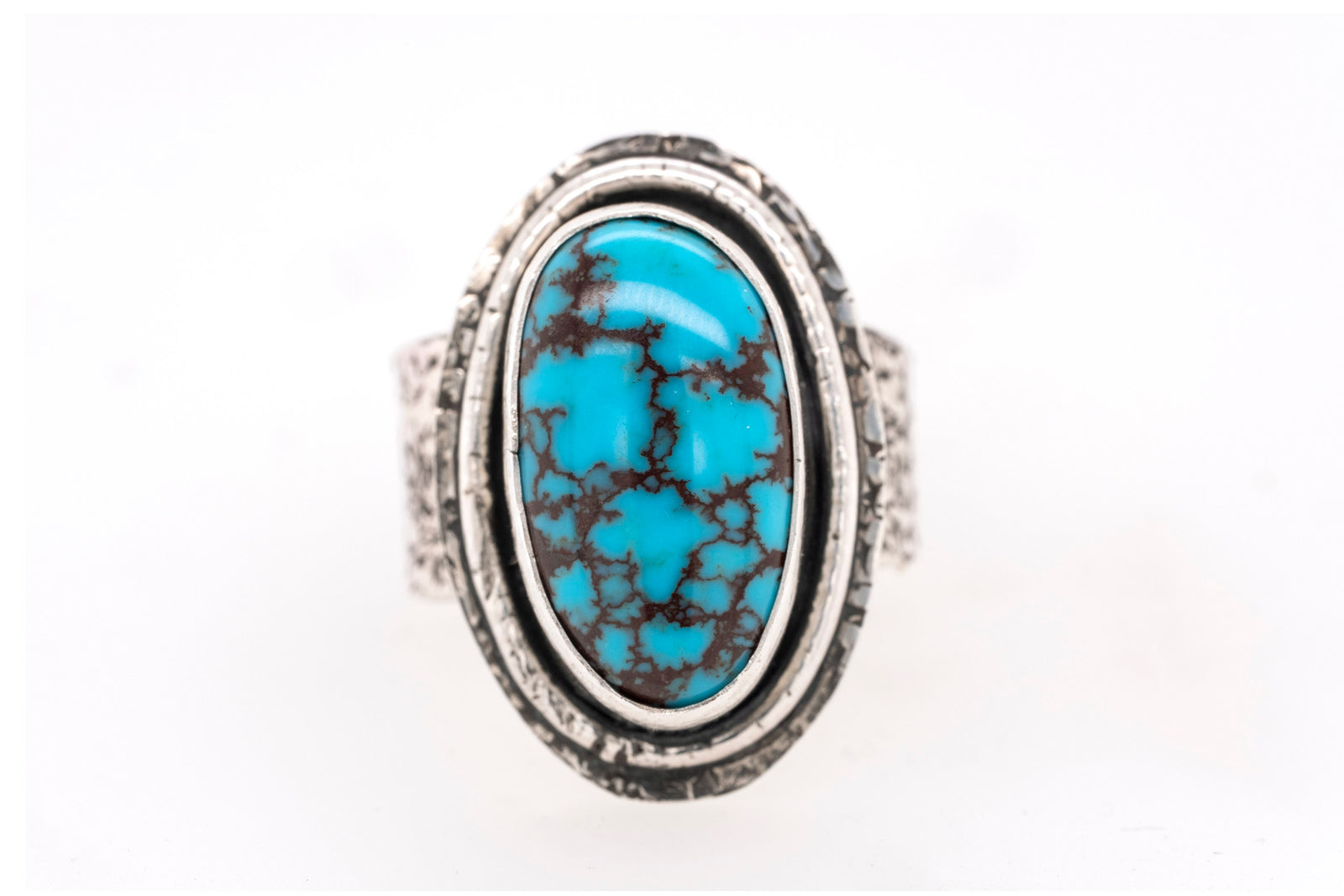 Egyptian Turquoise Textured Ring by Gary Glandon - Side