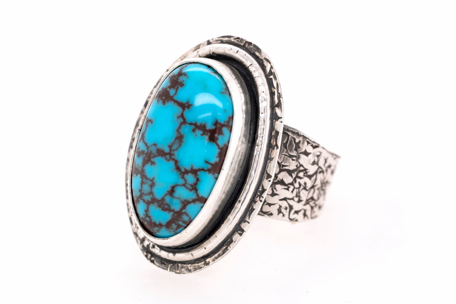 Egyptian Turquoise Textured Ring by Gary Glandon - Side