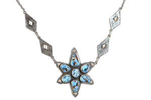 Golden Hills Turquoise Star Necklace by Gary Glandon