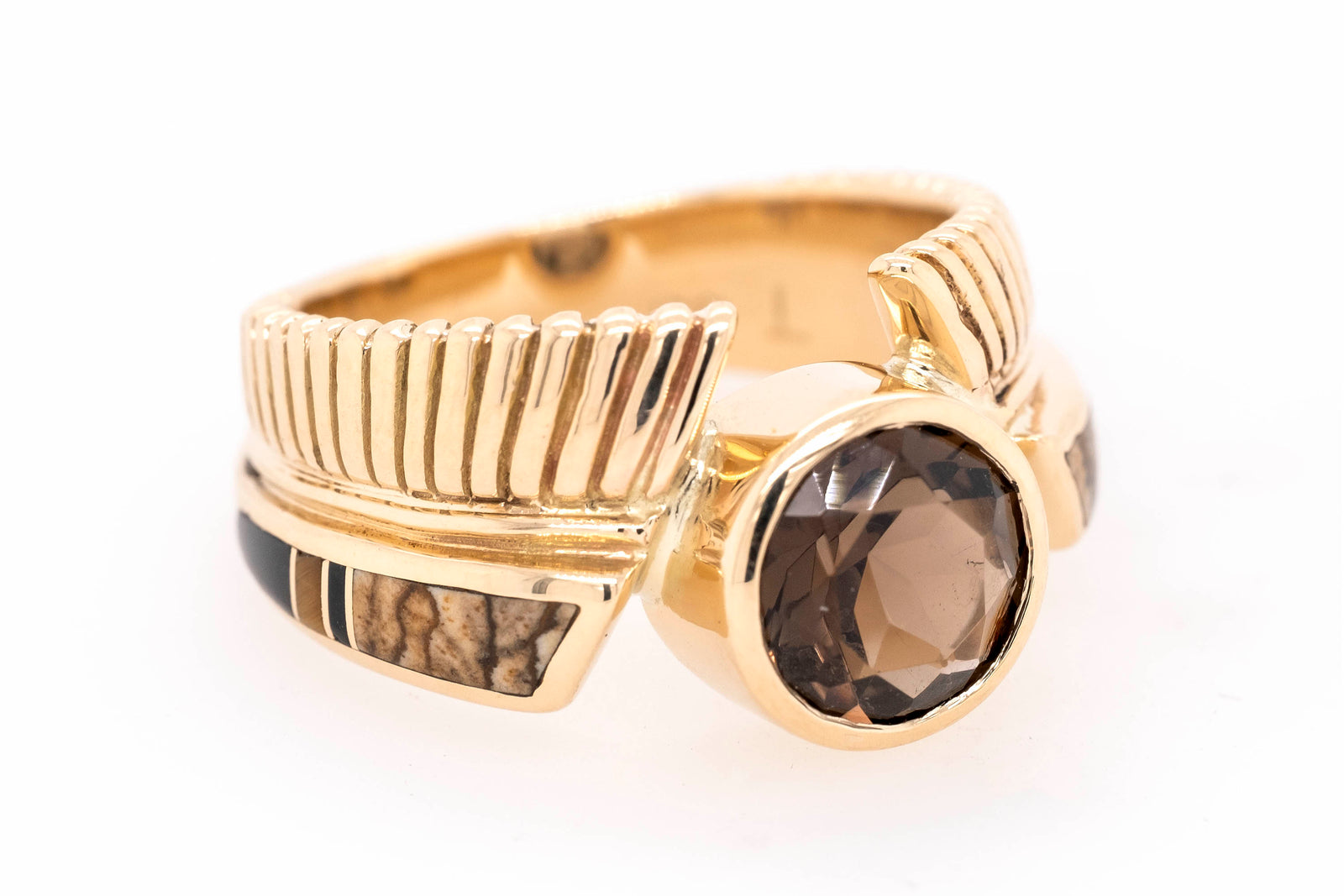 Golden Wings of the Earth Ring by David Rosales - Left Side