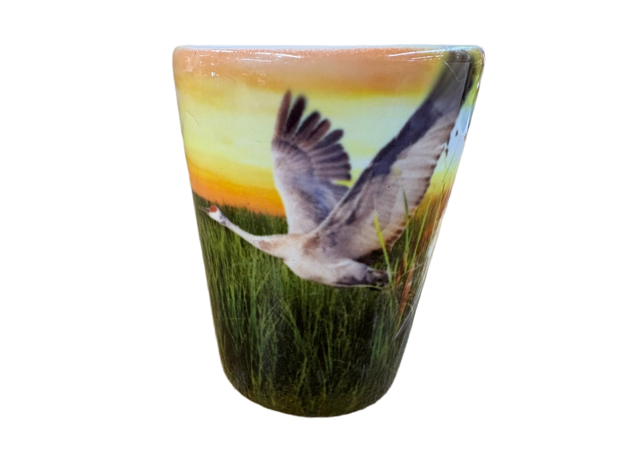 Sandhill Crane Shot Glass, Kearney, Nebraska