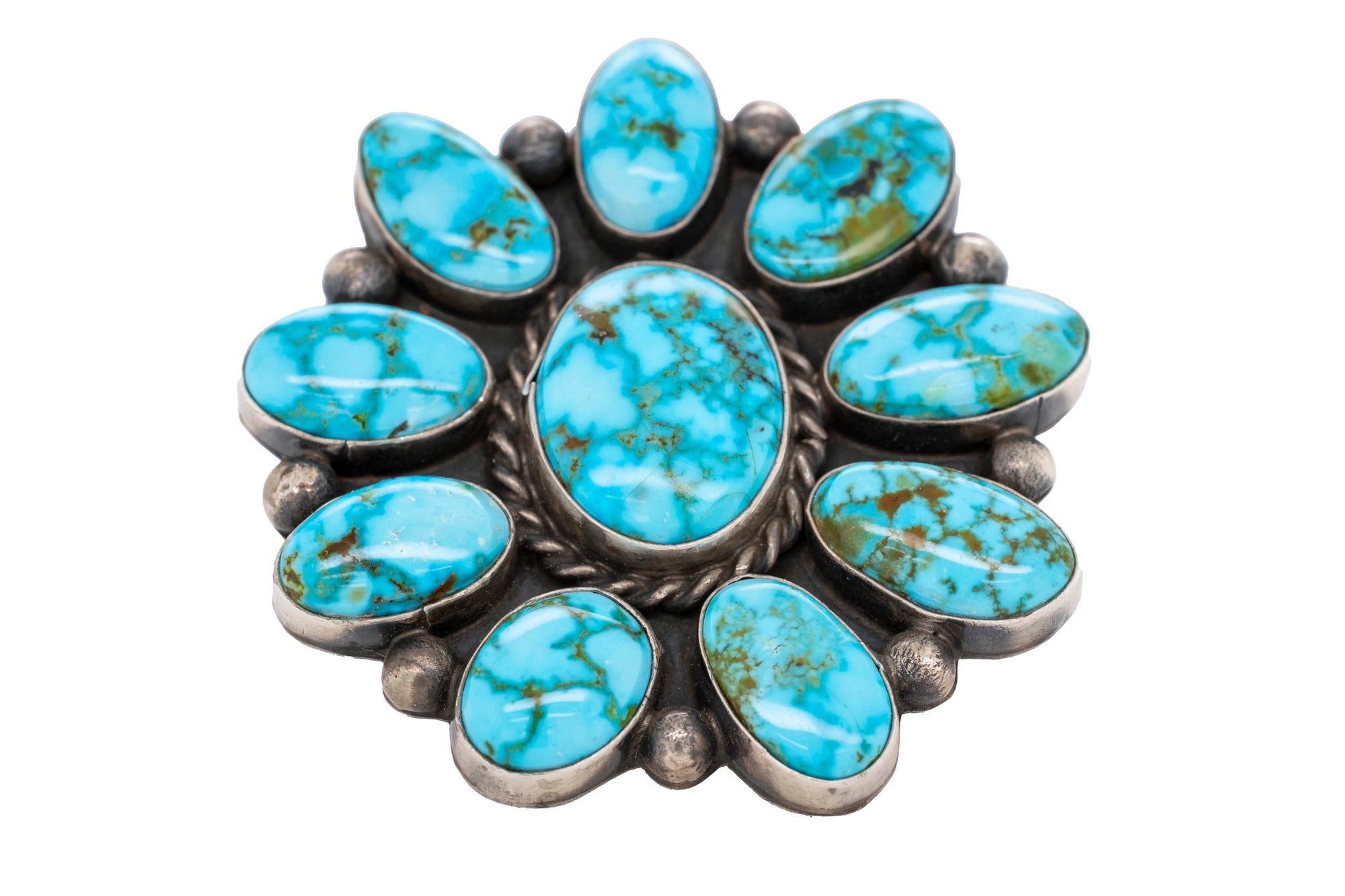 Navajo Kingman Turquoise Cluster Ring