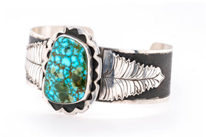 Redweb Kingman Turquoise Bracelet by Gary Glandon - Side