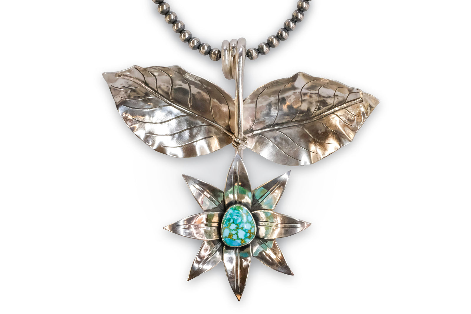 Turquoise Lily Blossom Pendant by Skylar Glandon