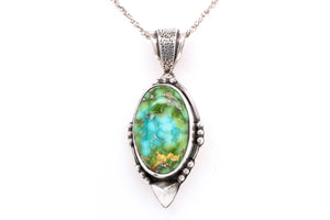 Vibrant Sonoran Gold Turquoise Pendant by Gary Glandon