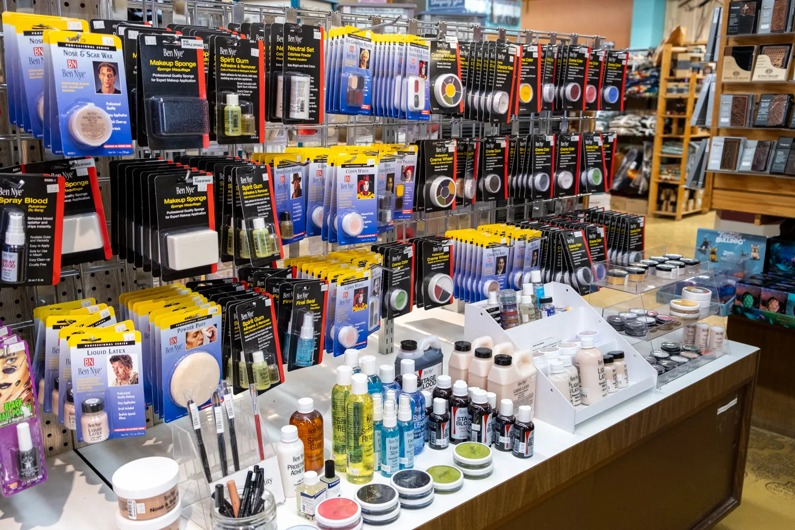 Ben Nye theatrical makeup display at Stagecoach