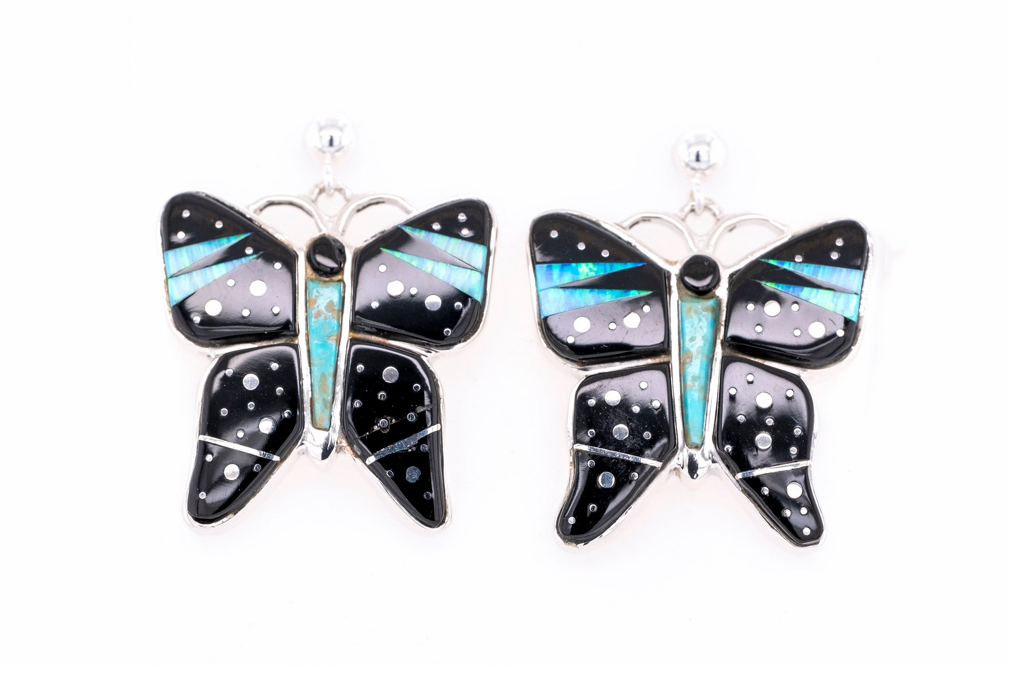 Calvin Begay Starry Butterfly Earrings