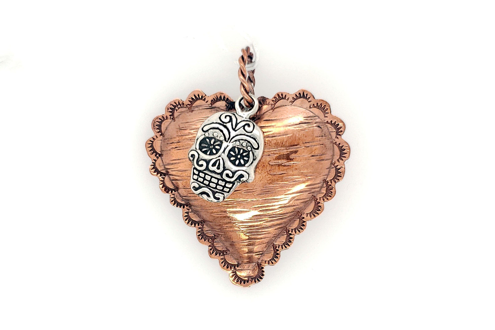 Copper Heart With Skull Pendant - Gary Glandon