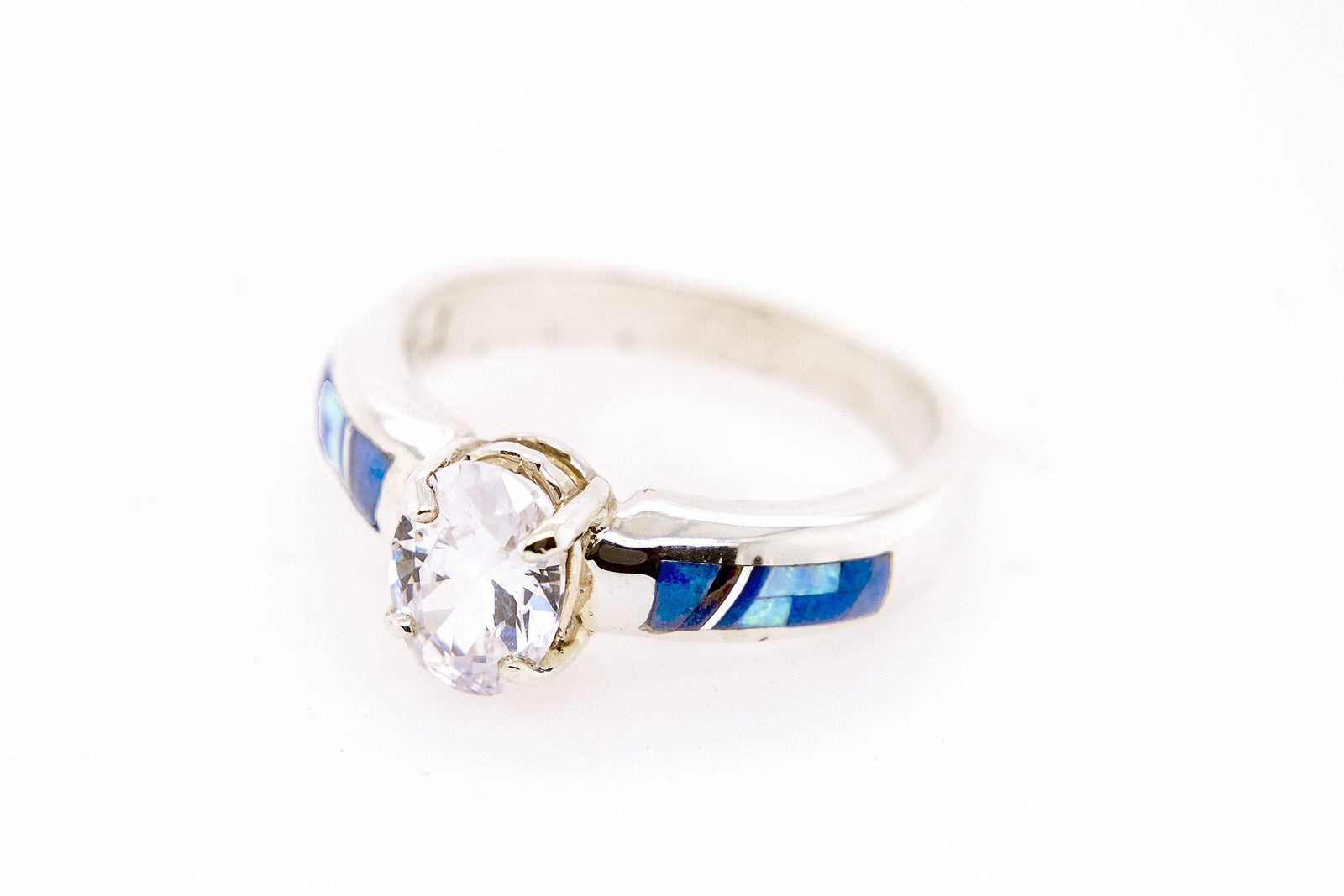Dainty Blue Sky Ring by David Rosales - Front