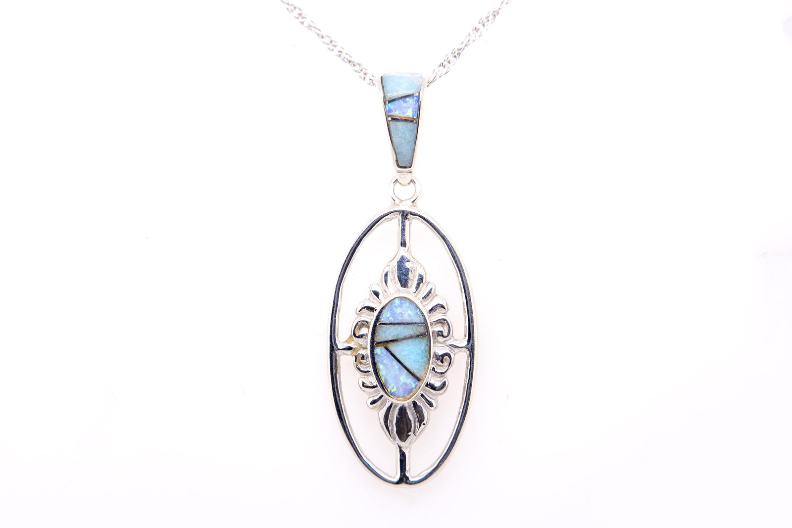 David Rosales Amazing Light Sun Pendant - Native American Jewelry