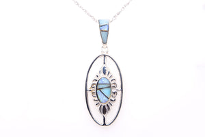 David Rosales Amazing Light Sun Pendant - Native American Jewelry