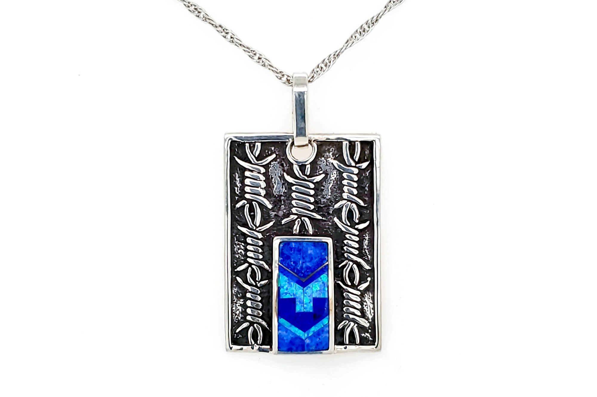 David Rosales Blue Sky Barbed Wire Pendant