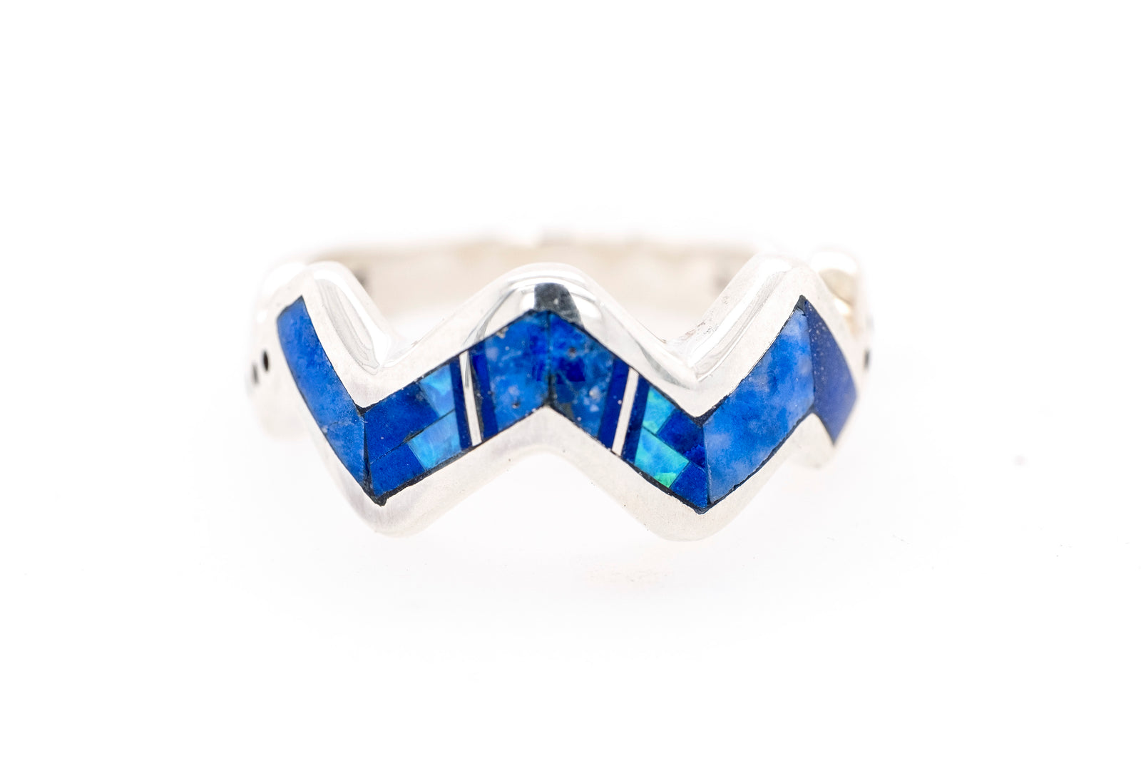 David Rosales Blue Sky Zig-Zag Ring - Side