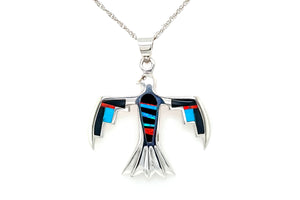 David Rosales Red Moon Thunderbird Pendant