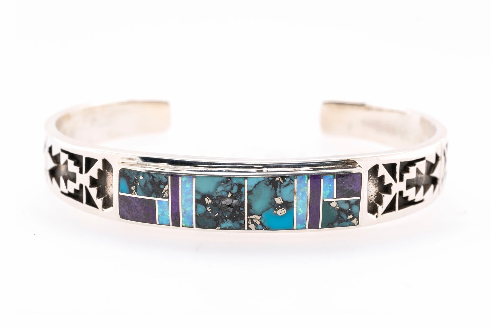 David Rosales Shalako Inlaid Bracelet - Side