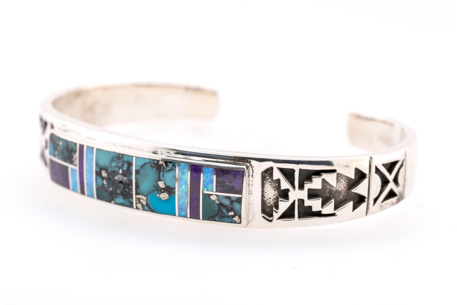 David Rosales Shalako Inlaid Bracelet - Side