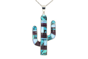 David Rosales Shalako Saguaro Pendant - Native American Jewelry